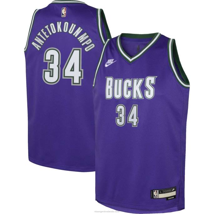 NBA 0F6D16709 milwaukee bucks giannis antetokounmpo nike púrpura swingman camiseta