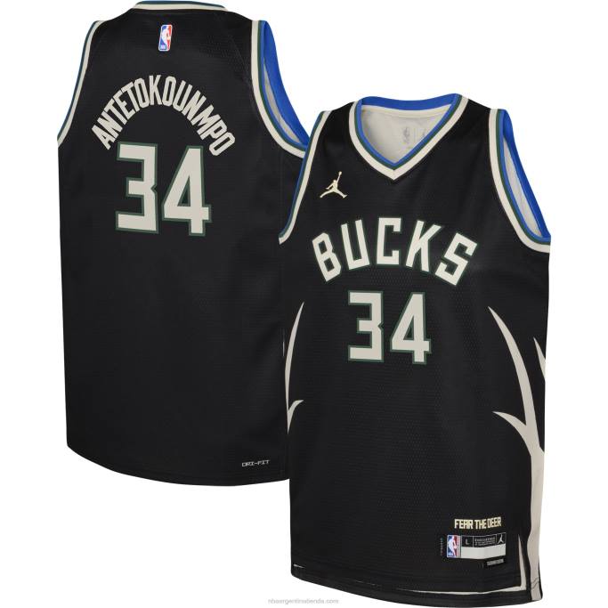 NBA 0F6D16723 milwaukee bucks giannis antetokounmpo jordan marca negro swingman jersey
