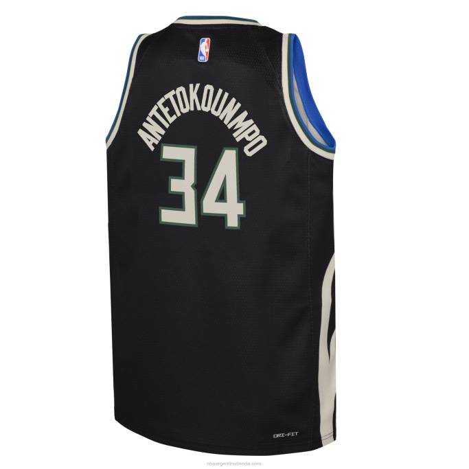 NBA 0F6D16723 milwaukee bucks giannis antetokounmpo jordan marca negro swingman jersey
