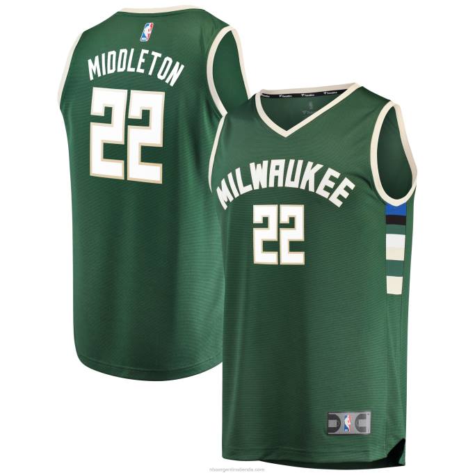 NBA 0F6D16790 milwaukee bucks khris middleton camiseta de jugador de descanso rápido verde cazador