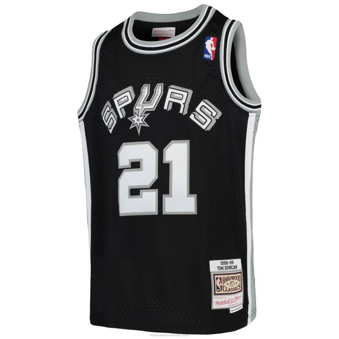 NBA 0F6D16820 san antonio spurs tim duncan mitchell & ness camiseta negra swingman retroceso