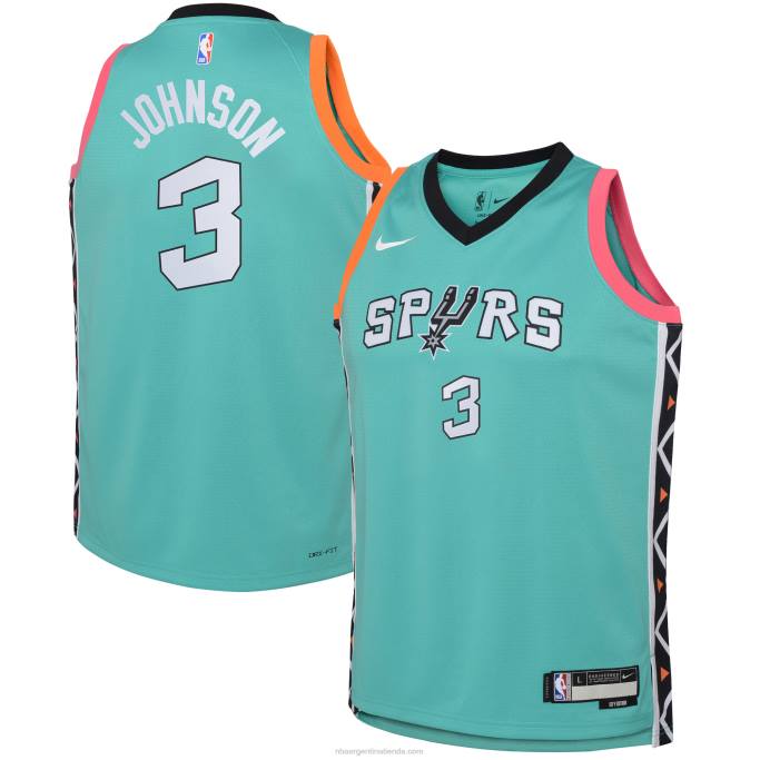 NBA 0F6D16952 camiseta nike verde swingman san antonio spurs keldon johnson