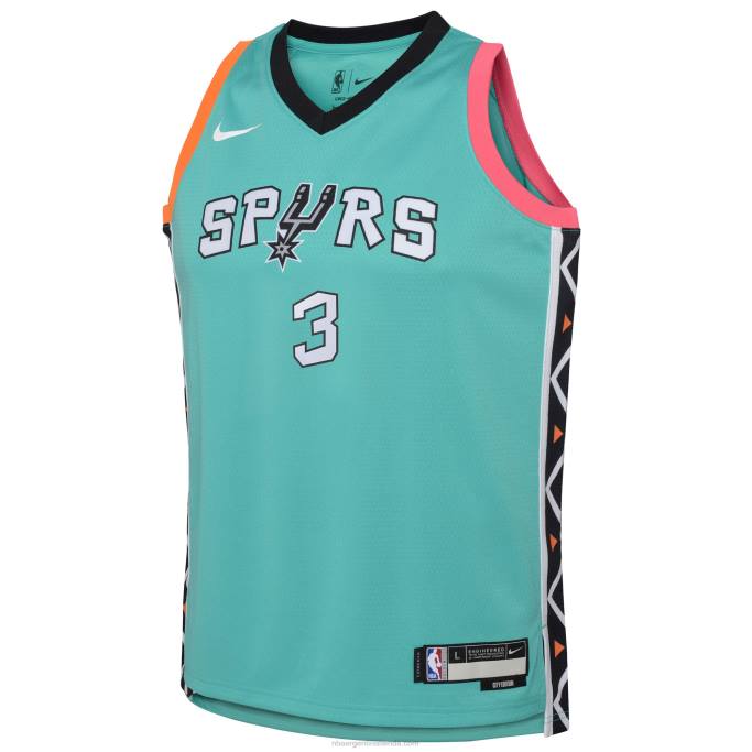 NBA 0F6D16952 camiseta nike verde swingman san antonio spurs keldon johnson