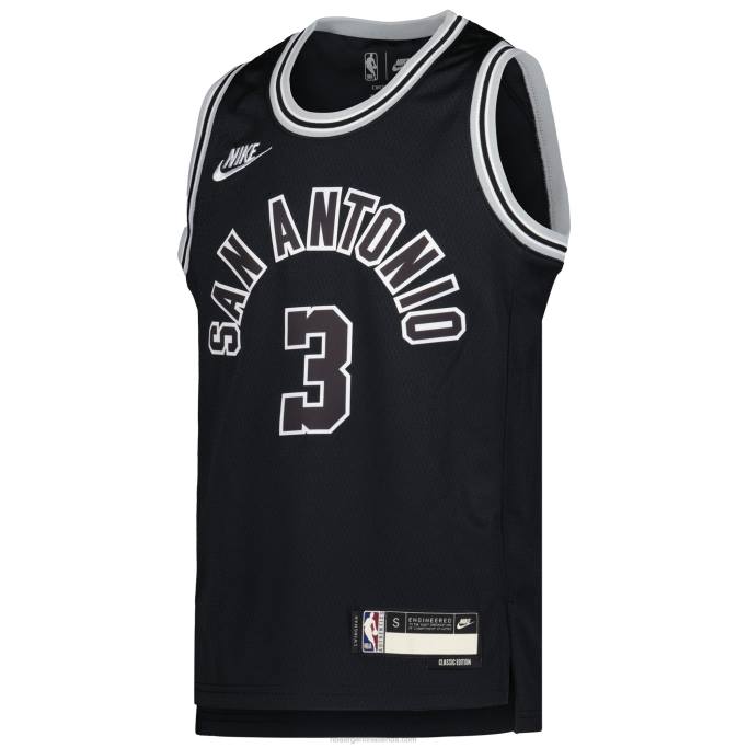 NBA 0F6D17012 camiseta nike san antonio spurs keldon johnson negra swingman