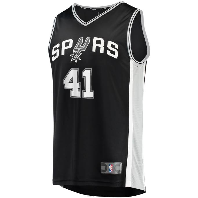 NBA 0F6D18489 san antonio spurs gorgui dieng camiseta negra de jugador de quiebre rápido