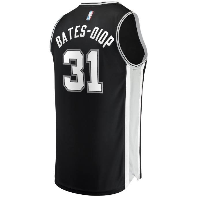 NBA 0F6D19274 camiseta replica san antonio spurs keita bates-diop negra fast break