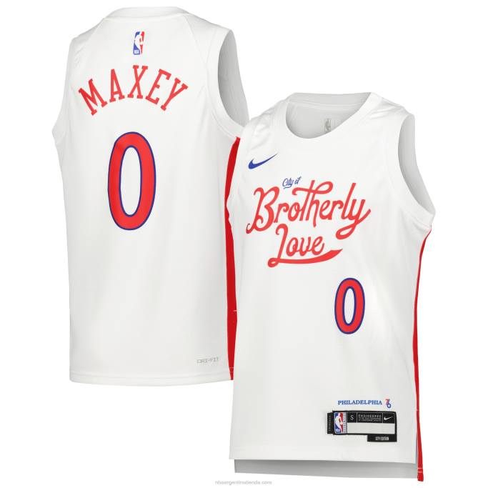 NBA 0F6D16722 camiseta philadelphia 76ers tyrese maxey nike blanca city edition swingman
