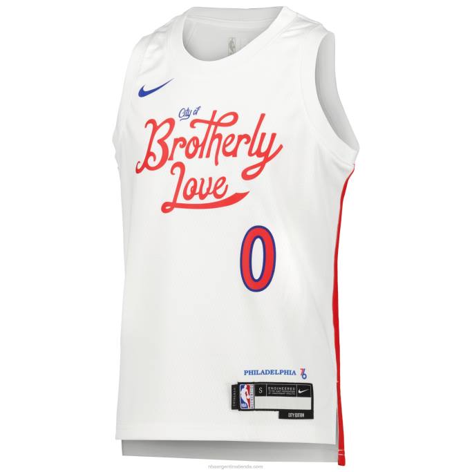 NBA 0F6D16722 camiseta philadelphia 76ers tyrese maxey nike blanca city edition swingman