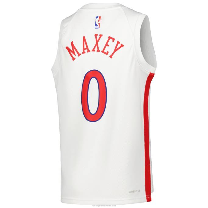 NBA 0F6D16722 camiseta philadelphia 76ers tyrese maxey nike blanca city edition swingman