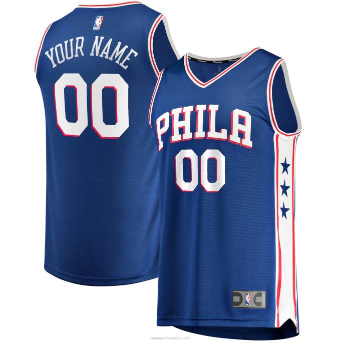 NBA 0F6D16730 Réplica personalizada de la camiseta de los Philadelphia 76ers Royal Fast Break