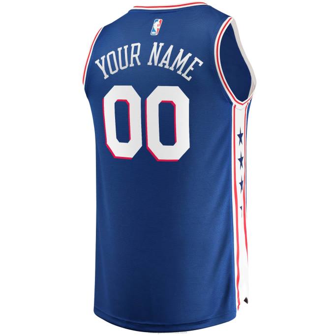 NBA 0F6D16730 Réplica personalizada de la camiseta de los Philadelphia 76ers Royal Fast Break