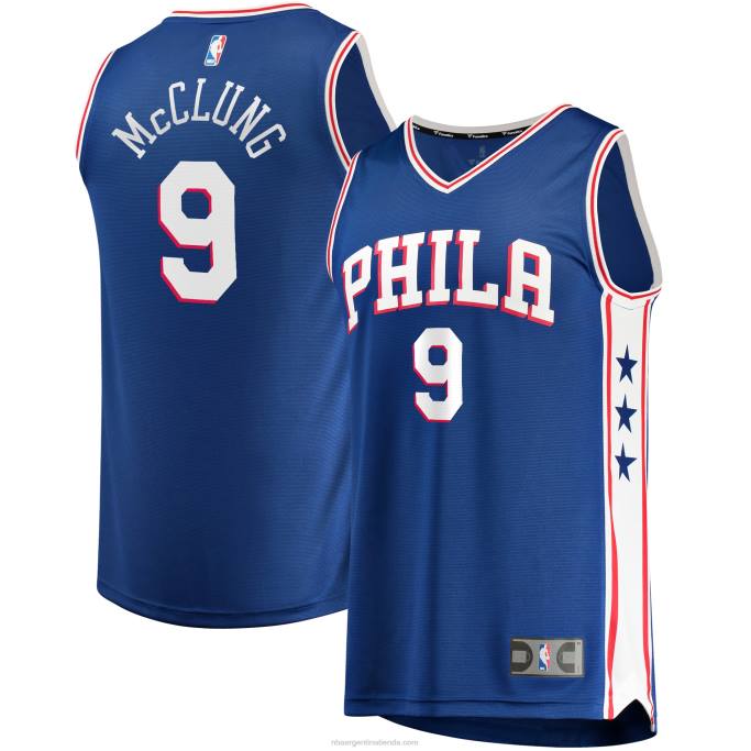 NBA 0F6D16748 camiseta de jugador de philadelphia 76ers mac mcclung royal fast break