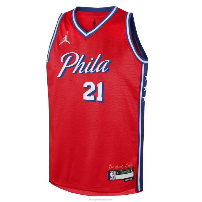NBA 0F6D16775 philadelphia 76ers joel embiid jordan marca rojo swingman jersey