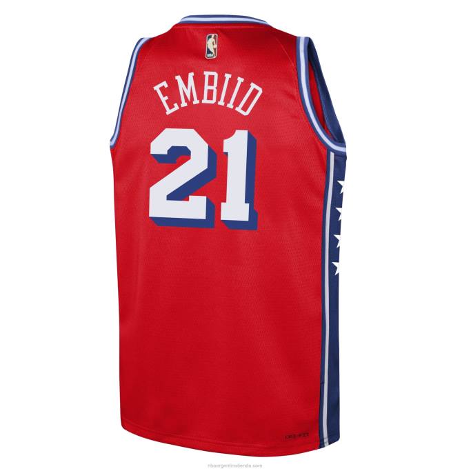 NBA 0F6D16775 philadelphia 76ers joel embiid jordan marca rojo swingman jersey