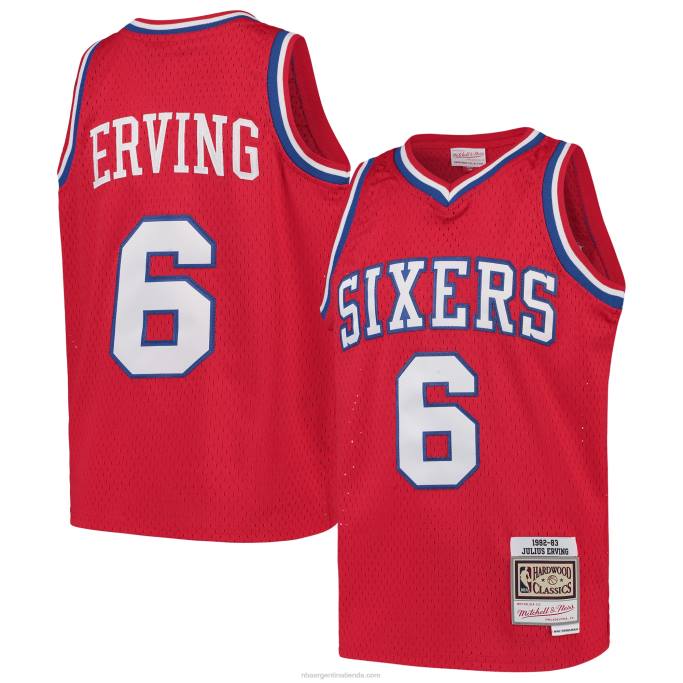 NBA 0F6D16794 philadelphia 76ers julius erving mitchell & ness jersey rojo alero retro