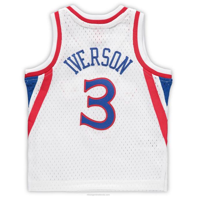NBA 0F6D16810 philadelphia 76ers allen iverson white hardwood classics playera de jugador retirado