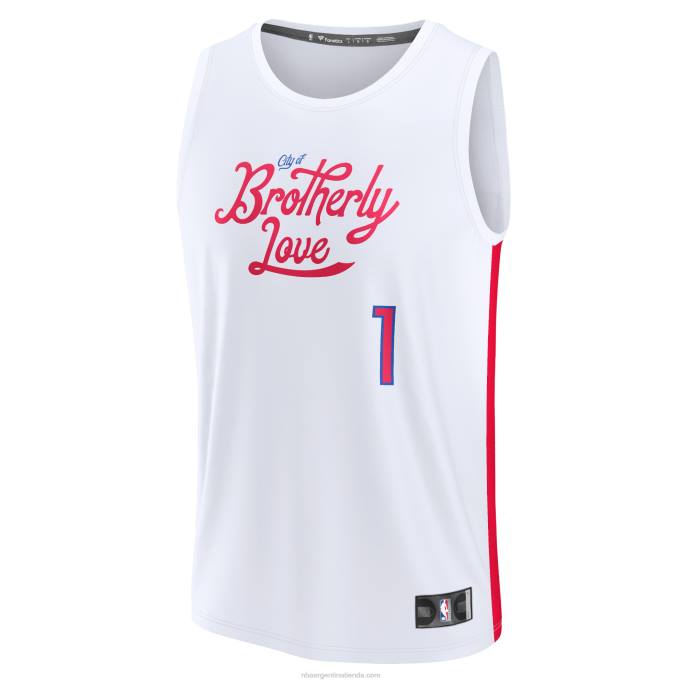 NBA 0F6D16815 camiseta philadelphia 76ers james harden blanca fastbreak