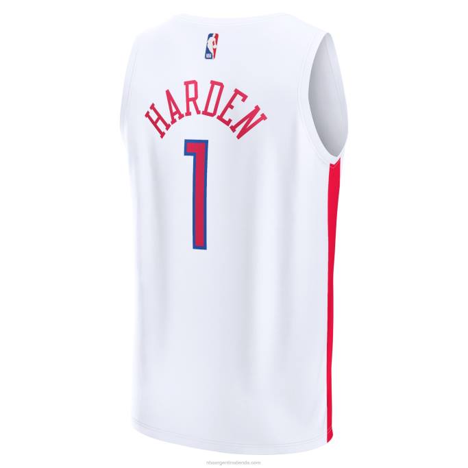 NBA 0F6D16815 camiseta philadelphia 76ers james harden blanca fastbreak