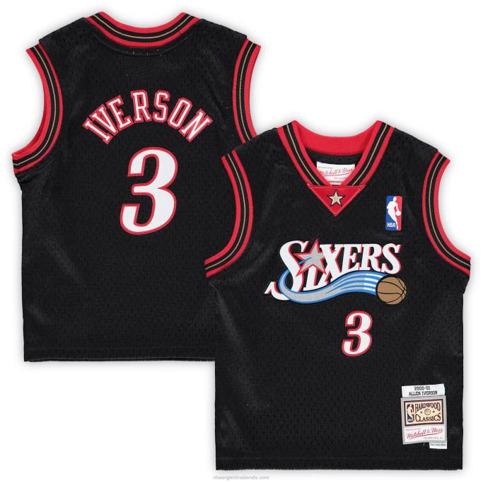 NBA 0F6D16821 philadelphia 76ers allen iverson black hardwood classics playera de jugador retirado