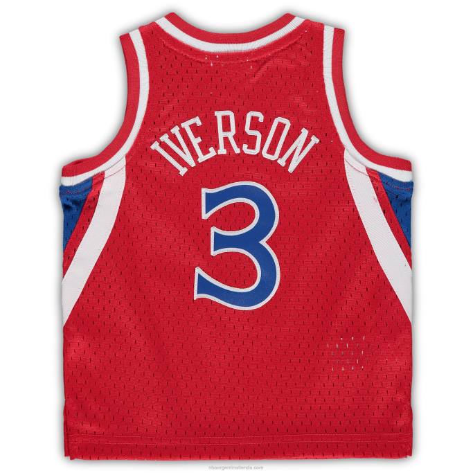 NBA 0F6D16847 philadelphia 76ers allen iverson mitchell & ness rojo hardwood classics playera de jugador retirado