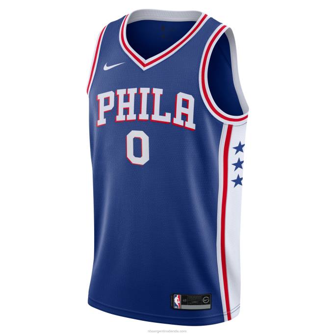 NBA 0F6D16903 philadelphia 76ers tyrese maxey nike royal swingman camiseta