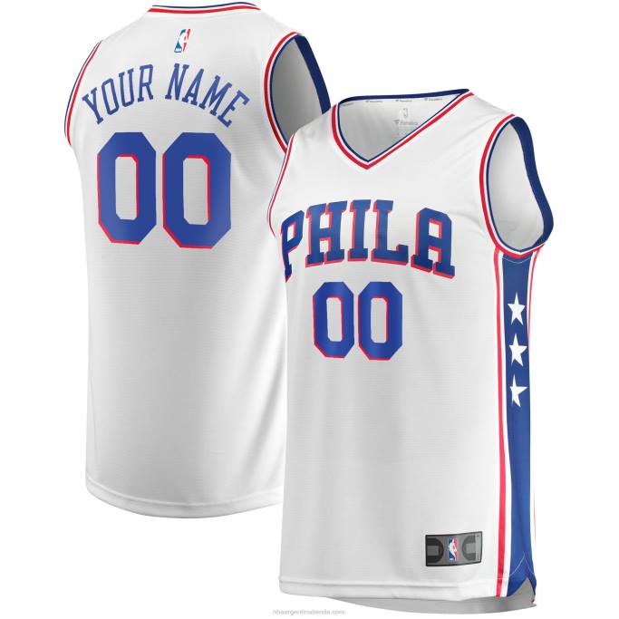 NBA 0F6D17063 Philadelphia 76ers réplica personalizada de camiseta blanca de ruptura rápida