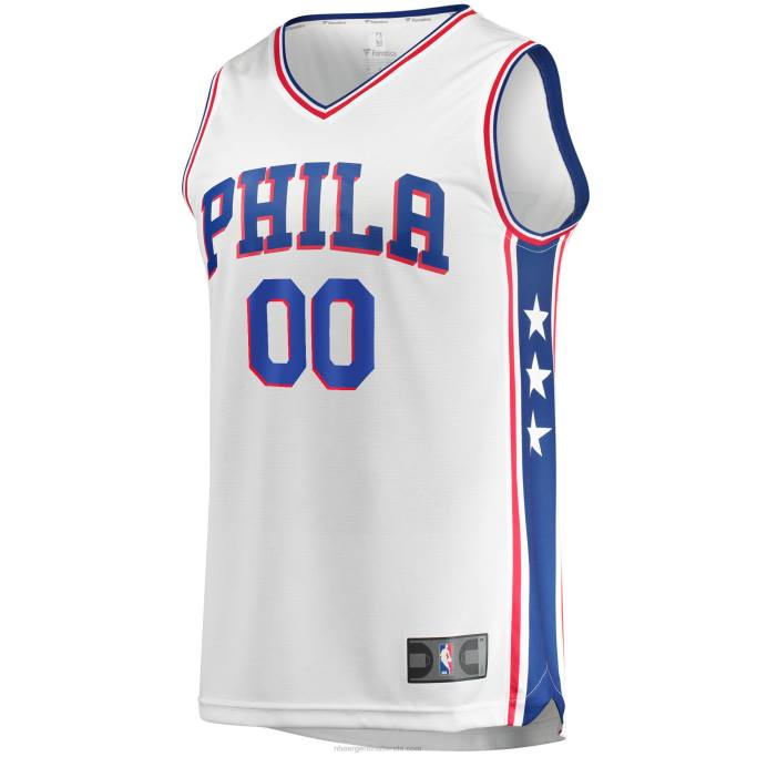 NBA 0F6D17063 Philadelphia 76ers réplica personalizada de camiseta blanca de ruptura rápida