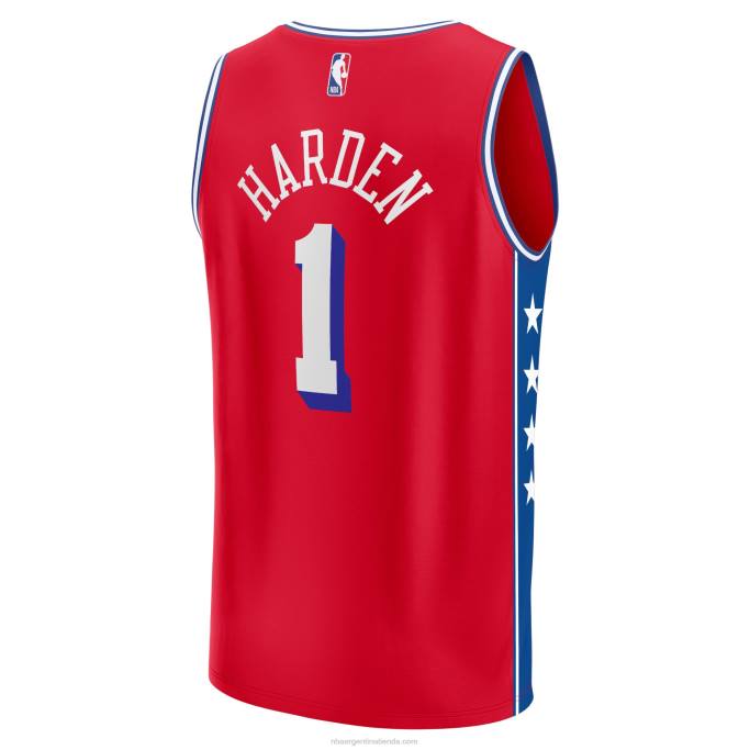 NBA 0F6D17168 philadelphia 76ers james harden camiseta roja de jugador de contraataque