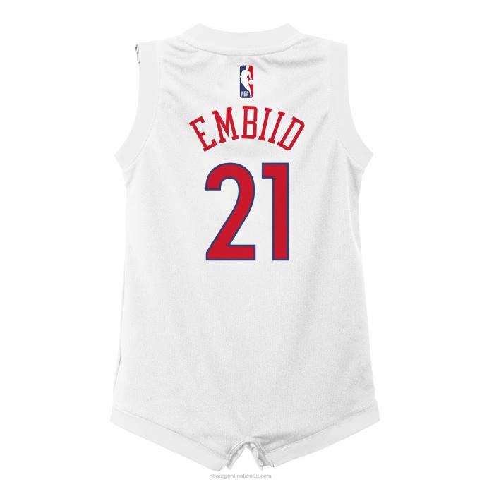 NBA 0F6D17380 camiseta nike joel embiid philadelphia 76ers réplica blanca