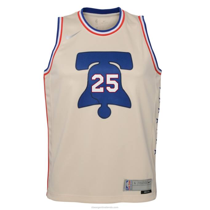 NBA 0F6D17595 philadelphia 76ers ben simmons nike crema swingman jugador camiseta - edición ganada