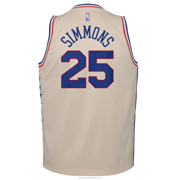 NBA 0F6D17595 philadelphia 76ers ben simmons nike crema swingman jugador camiseta - edición ganada
