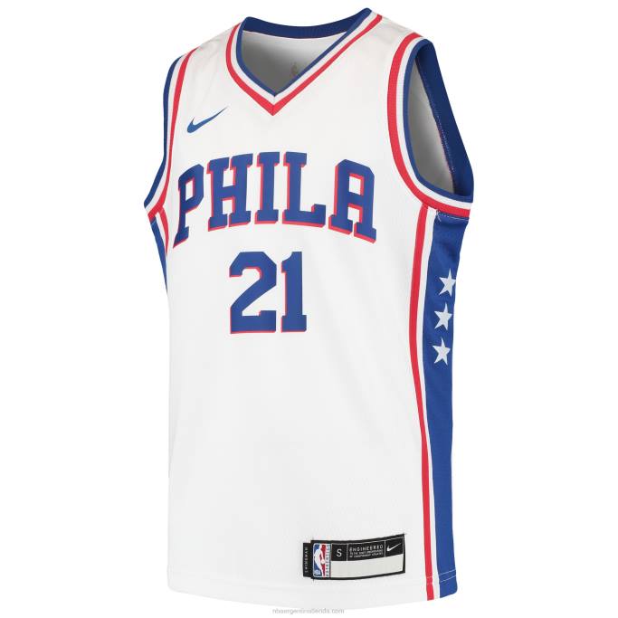 NBA 0F6D17748 camiseta nike joel embiid philadelphia 76ers blanco swingman