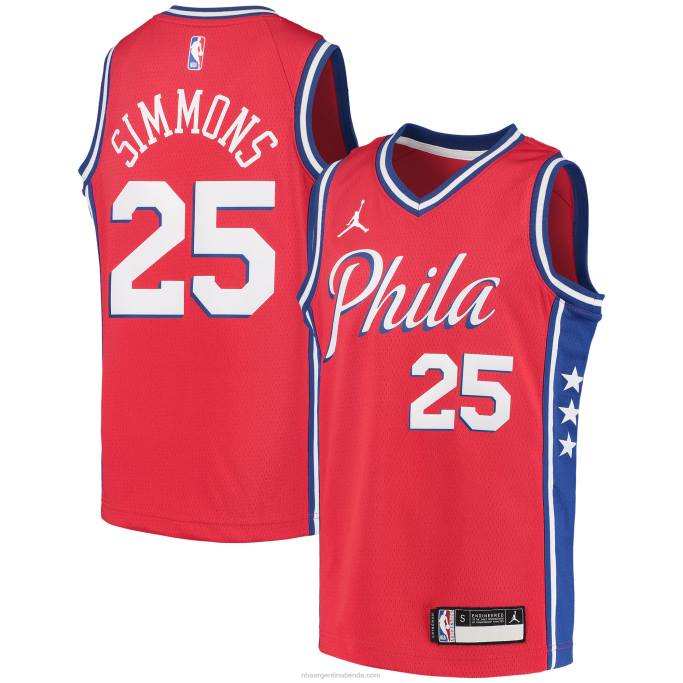 NBA 0F6D17777 philadelphia 76ers ben simmons jordan brand rojo swingman jugador jersey