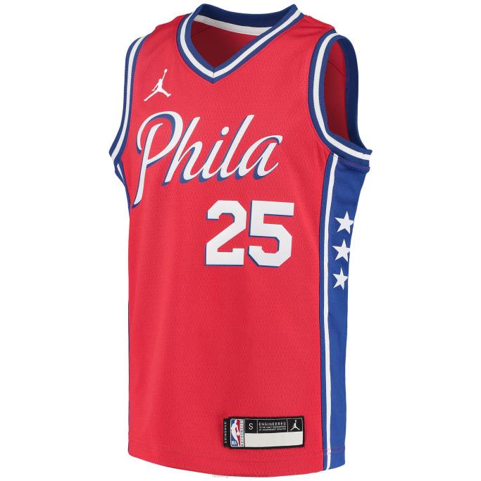 NBA 0F6D17777 philadelphia 76ers ben simmons jordan brand rojo swingman jugador jersey