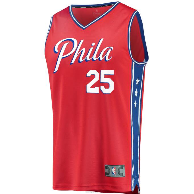 NBA 0F6D18356 philadelphia 76ers ben simmons rojo fast break replica jugador camiseta del equipo