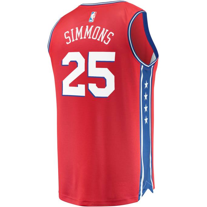 NBA 0F6D18356 philadelphia 76ers ben simmons rojo fast break replica jugador camiseta del equipo