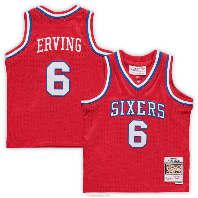 NBA 0F6D18437 philadelphia 76ers julius erving rojo clásico de madera dura jugador retirado jersey