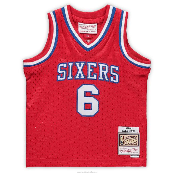 NBA 0F6D18437 philadelphia 76ers julius erving rojo clásico de madera dura jugador retirado jersey