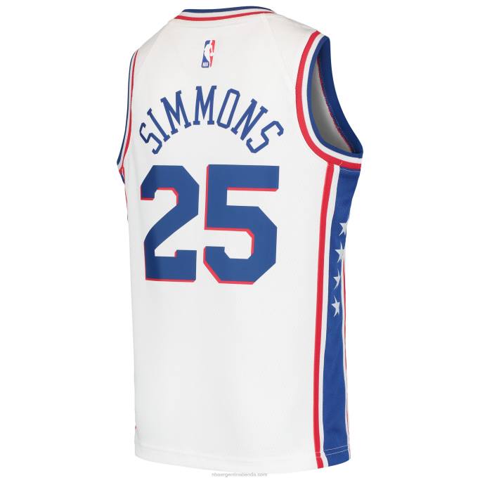 NBA 0F6D18445 camiseta ben simmons philadelphia 76ers nike blanca swingman