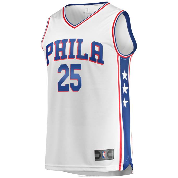 NBA 0F6D18467 réplica de camiseta blanca de los 76ers de filadelfia ben simmons fast break