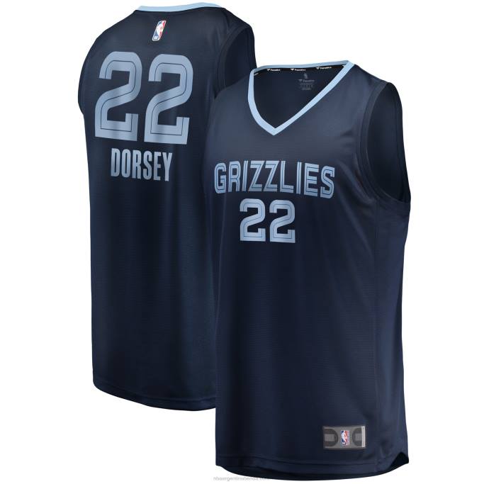 NBA 0F6D18195 tyler dorsey azul marino memphis grizzlies réplica de camiseta de descanso rápido