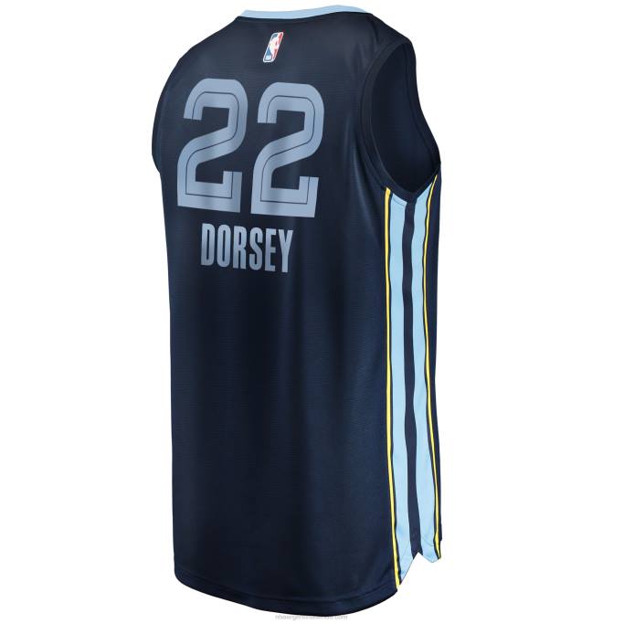 NBA 0F6D18195 tyler dorsey azul marino memphis grizzlies réplica de camiseta de descanso rápido