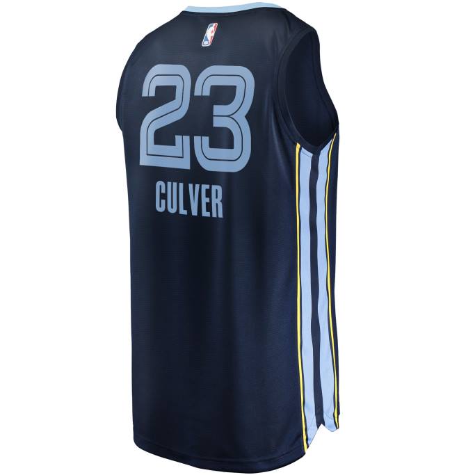 NBA 0F6D19327 réplica de jersey de memphis grizzlies jarrett culver azul marino fast break
