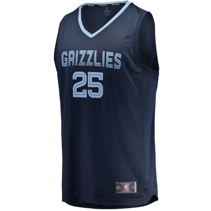 NBA 0F6D19349 réplica de jersey de memphis grizzlies miles plumlee azul marino fast break