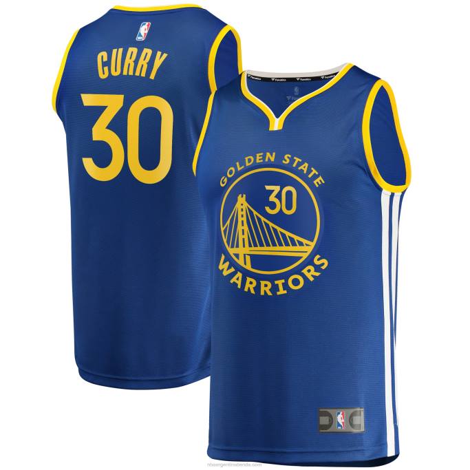 NBA 0F6D16700 golden state warriors stephen curry royal fast break replica playera de jugador