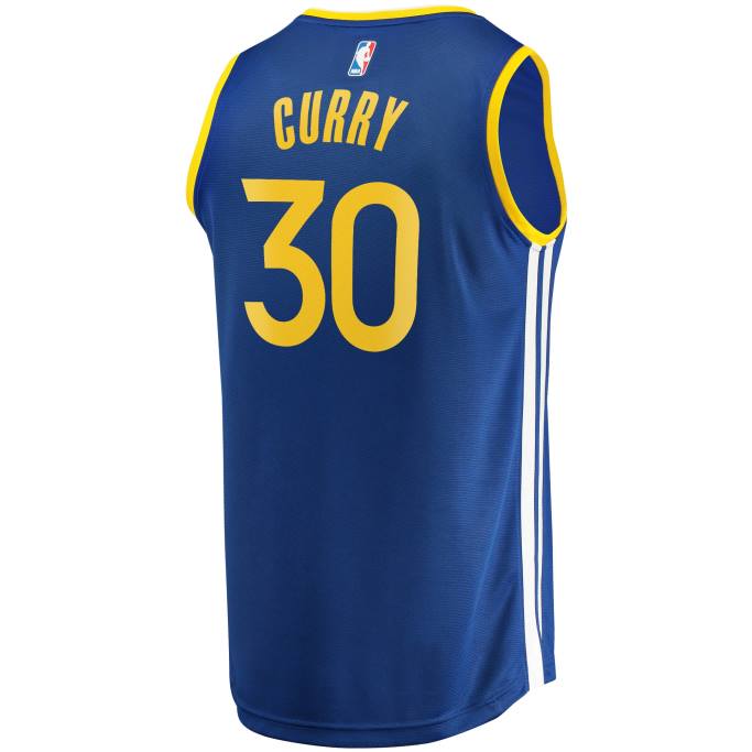 NBA 0F6D16700 golden state warriors stephen curry royal fast break replica playera de jugador