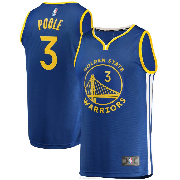 NBA 0F6D16742 golden state warriors jordan poole royal fast break réplica jugador jersey