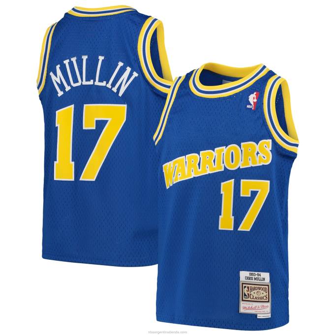 NBA 0F6D16830 golden state warriors chris mullin royal 1993-94 hardwood classics swingman retroceso jersey