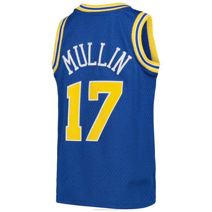 NBA 0F6D16830 golden state warriors chris mullin royal 1993-94 hardwood classics swingman retroceso jersey
