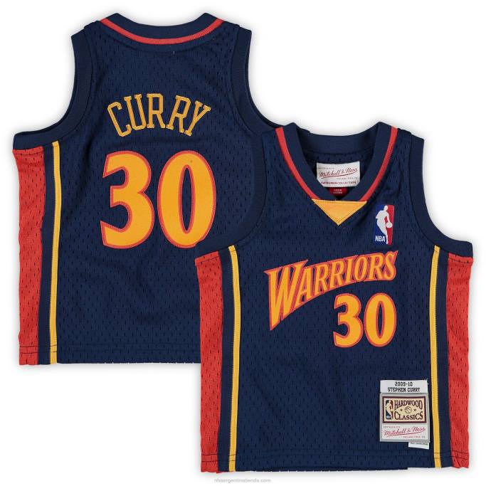 NBA 0F6D16844 golden state warriors stephen curry mitchell & ness jersey con logo histórico azul marino